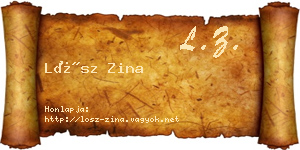 Lősz Zina névjegykártya